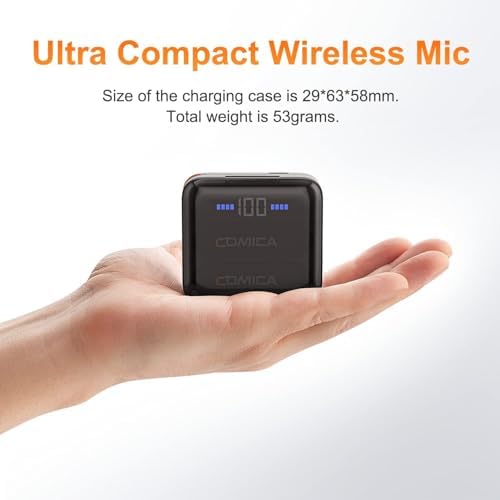 COMICA Vimo S UC Micro Cravate sans Fil pour Vlogs et Livestreaming Compatible iOS et Android