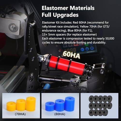 SIMSONN Plus X Pédales de simulation de course pour PC - Noir avec réactivité haptique - Idéales pour pilotes amateurs